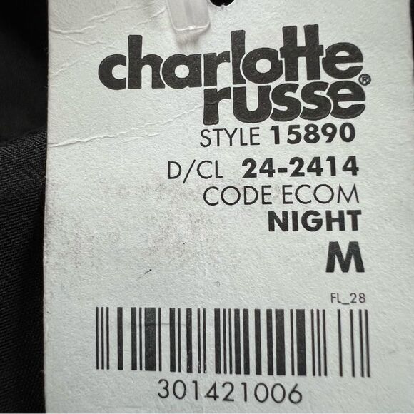 Charlotte Russe Y2K Whimsygoth Witchcore Black Asymmetrical Hem Sleeveless Dress - Picture 5 of 15